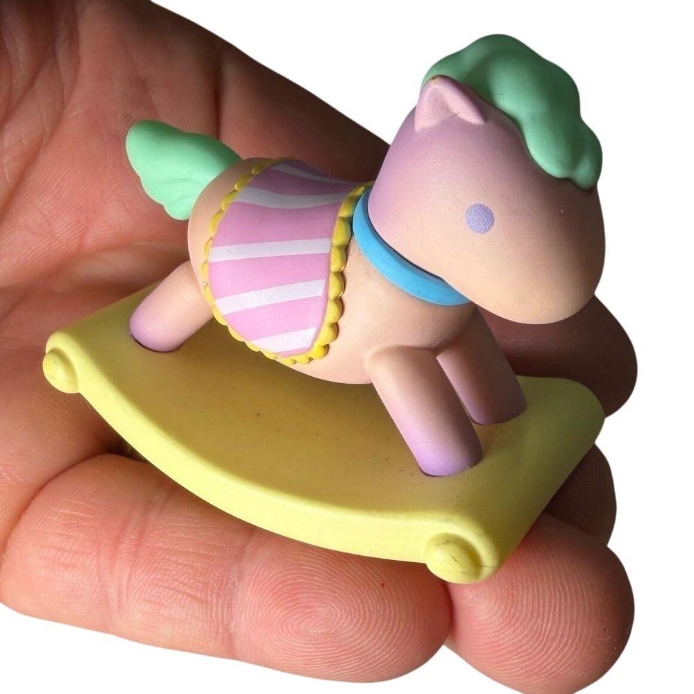 Sanrio Little Twin Stars Rocking Horse Figurine Pastel Pink Mint‎ Kiki Lala Toy